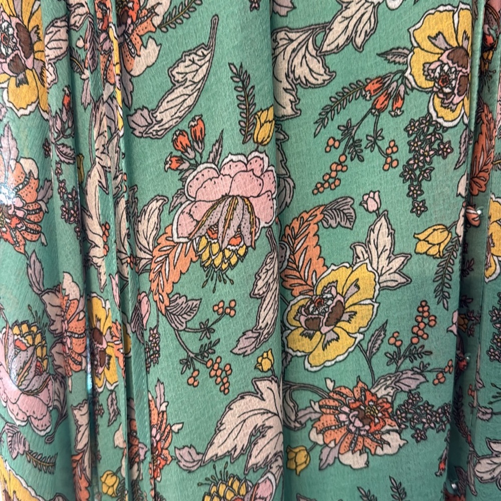 Free People - green maxi dress Coachella or Stagecoach - Picture 4 of 7